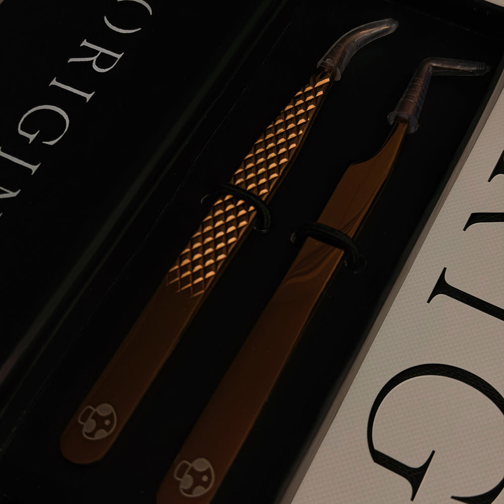 Rose Gold Tweezer Duo (MUSHROOM)